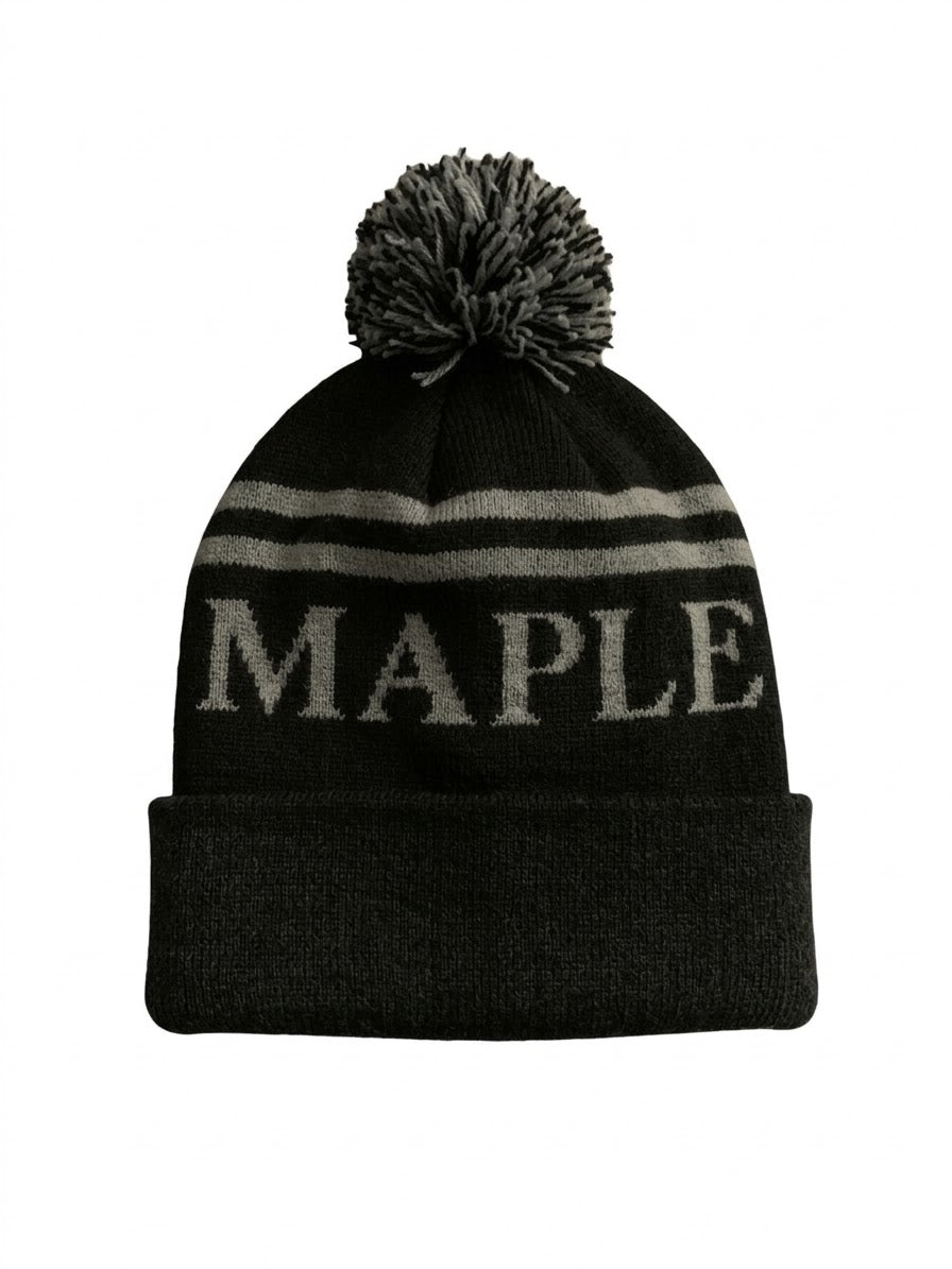 Pre-Order Black & Grey V1 Knit Bobble Hat NOW