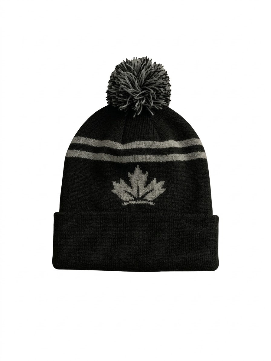 Pre-Order Black & Grey V1 Knit Bobble Hat NOW